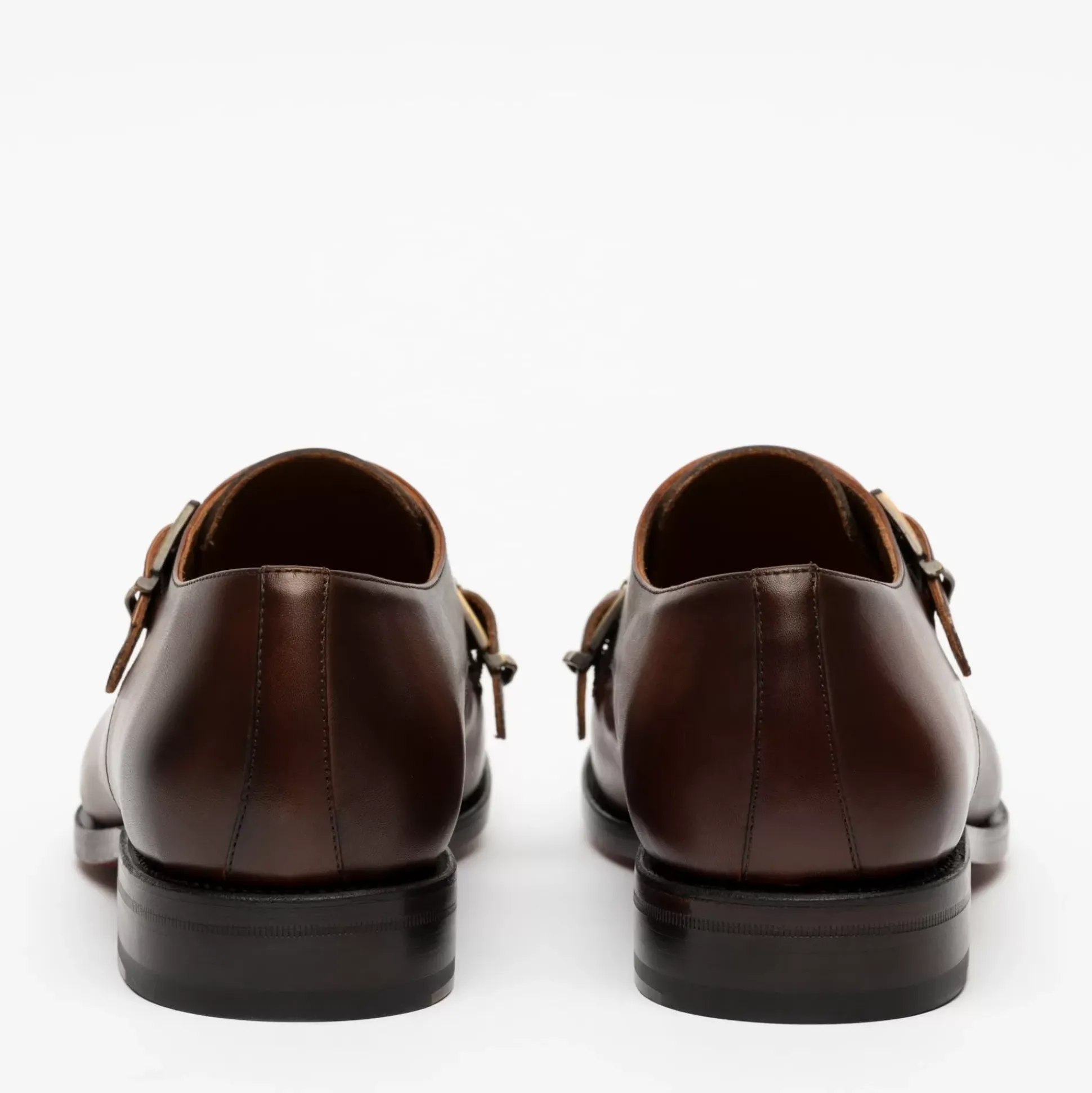The Prince Shoe In Coffee - Double Monk Strap Shoes | Taft