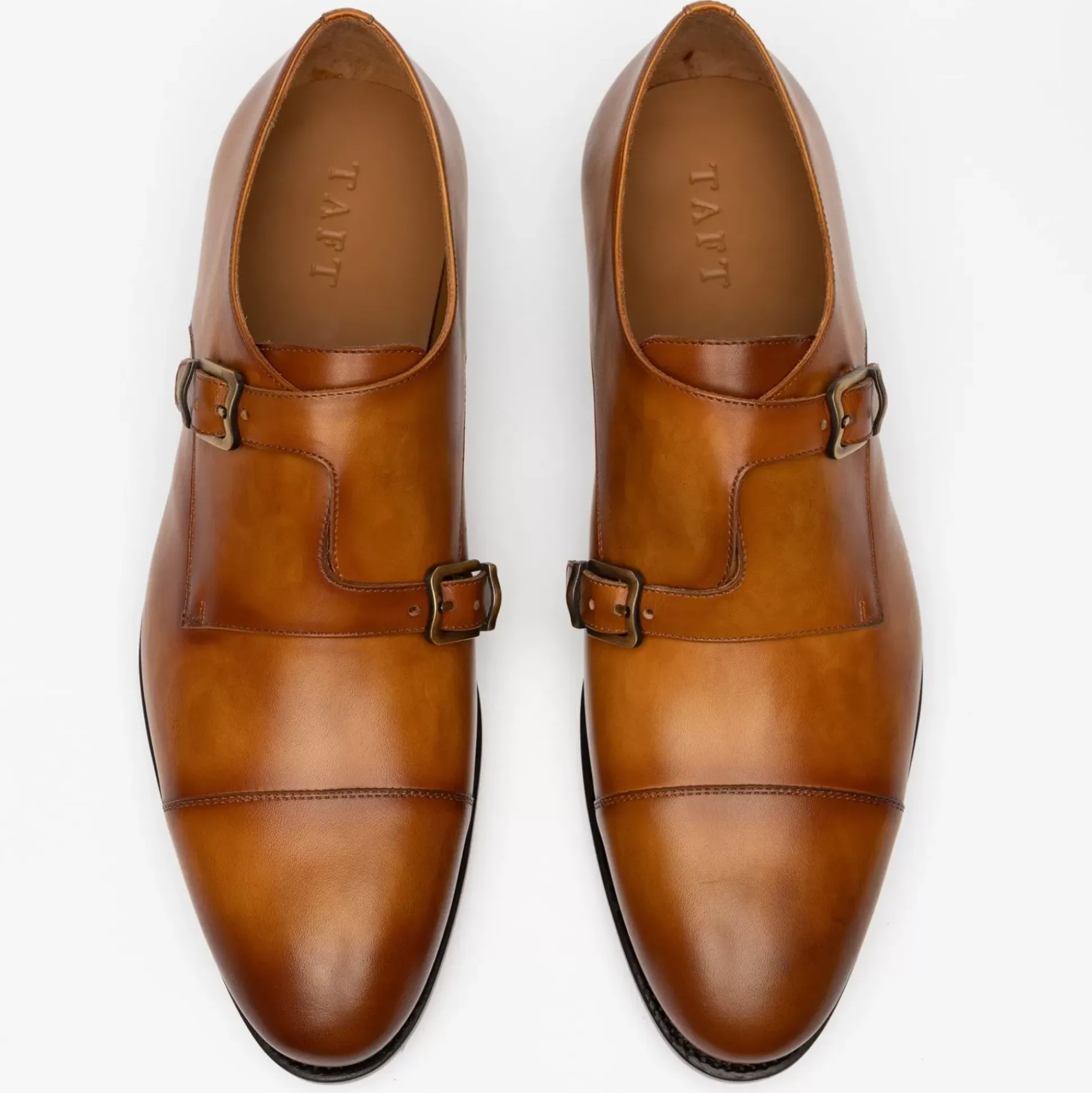 The Prince Shoe In Honey - Double Monk Strap | Taft