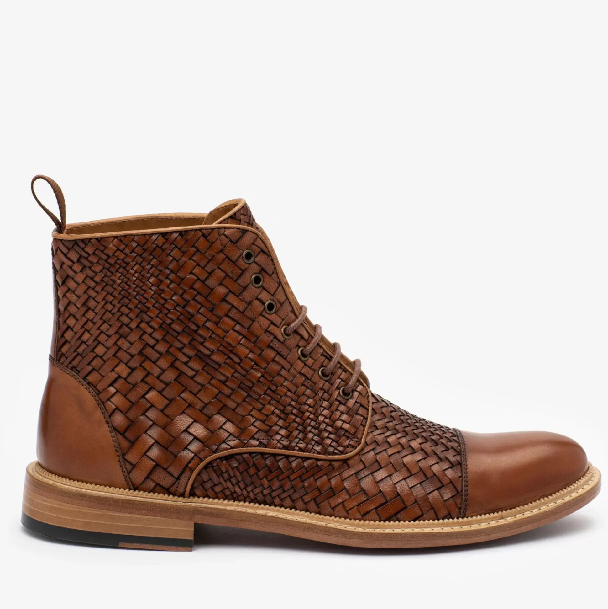 The Rome Boot In Woven - Leather Boots | Taft