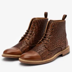 The Rome Boot In Woven - Leather Boots | Taft