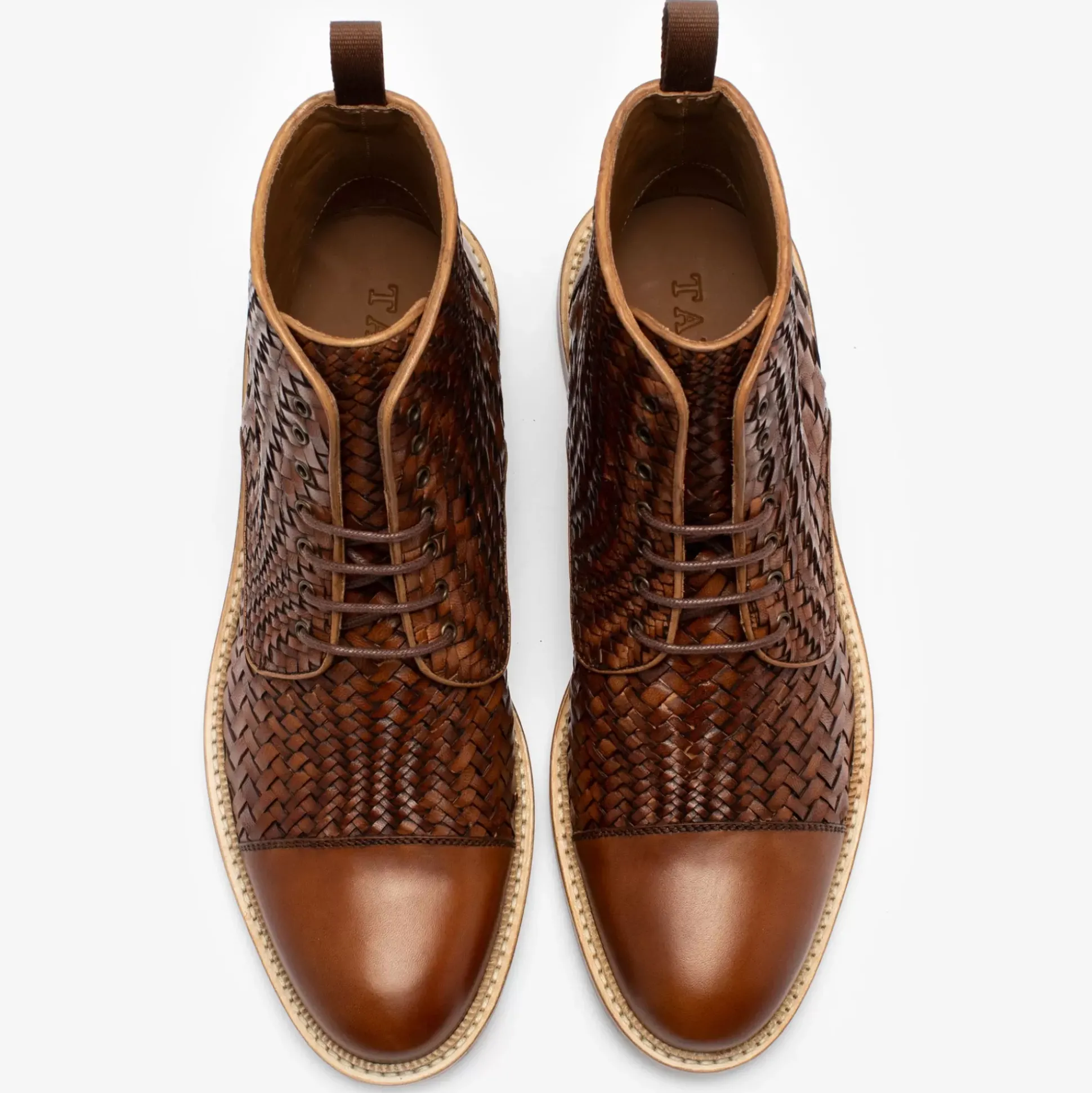 The Rome Boot In Woven - Leather Boots | Taft