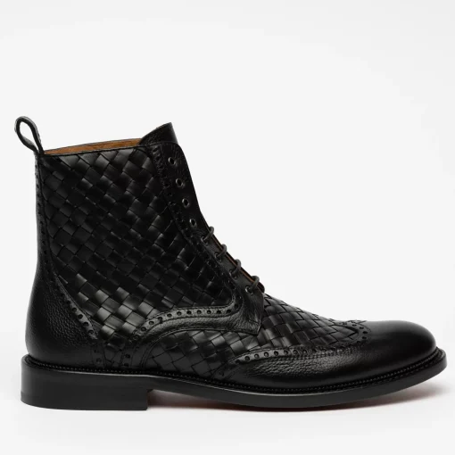 The Saint Boot In Black - Men'S Leather Dress Boot