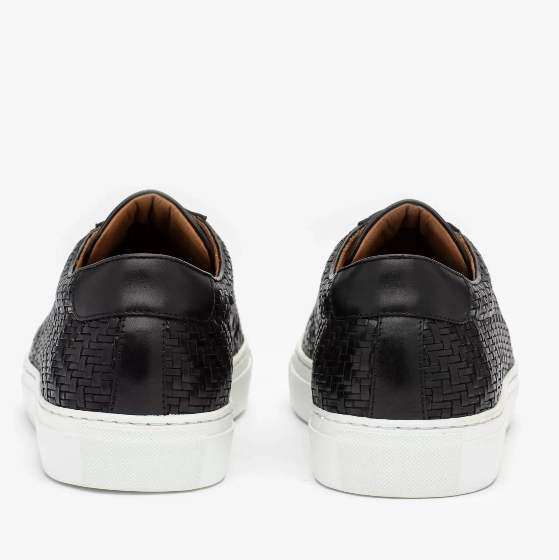 The Sneaker In Black Woven Leather | Taft