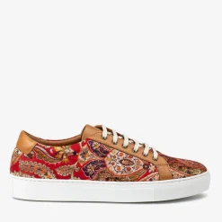 The Sneaker In Red Paisley - Unique Sneakers | Taft