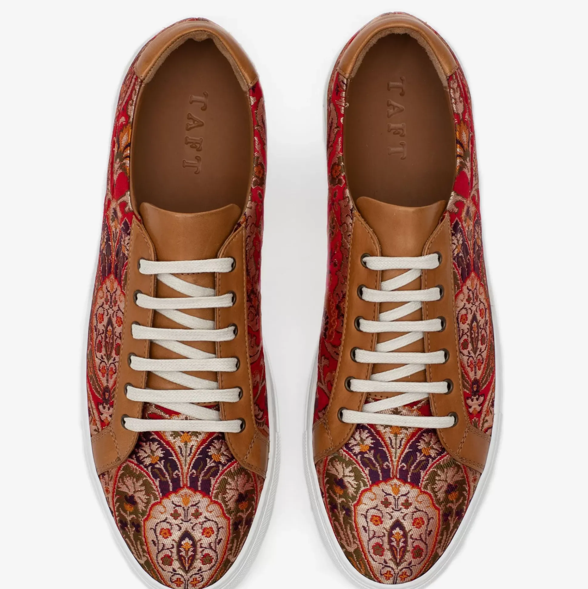 The Sneaker In Red Paisley - Unique Sneakers | Taft