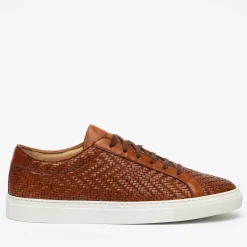 The Sneaker In Woven Brown Leather | Taft