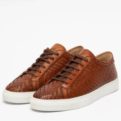 The Sneaker In Woven Brown Leather | Taft