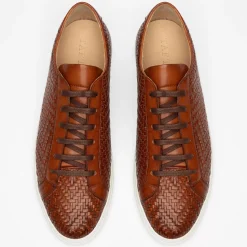 The Sneaker In Woven Brown Leather | Taft
