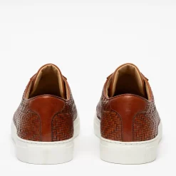 The Sneaker In Woven Brown Leather | Taft
