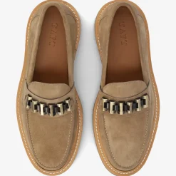 The Verona Loafer In Beige - Beige Suede Loafer | Taft
