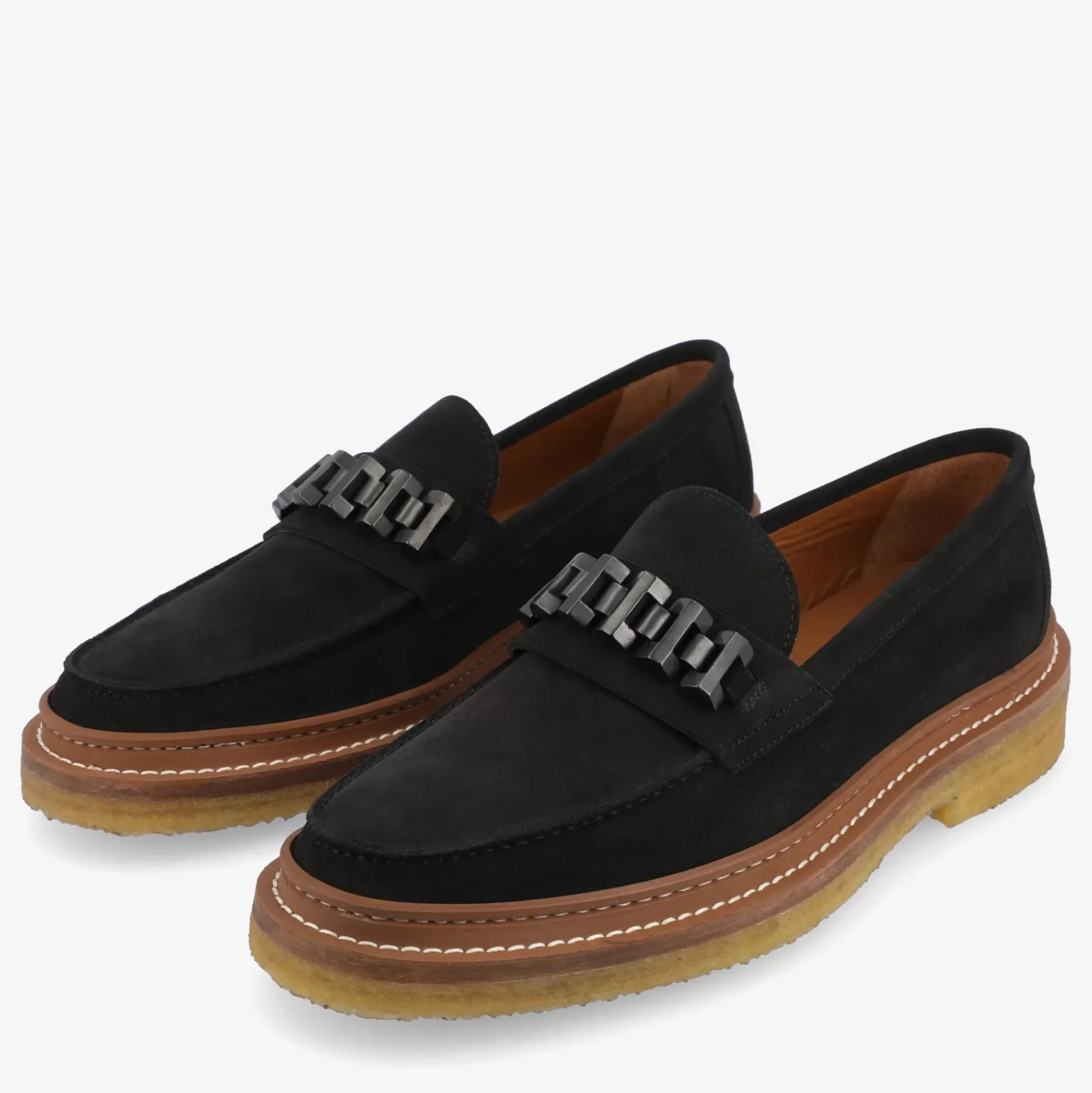 The Verona Loafer In Black - Black Suede Loafer | Taft