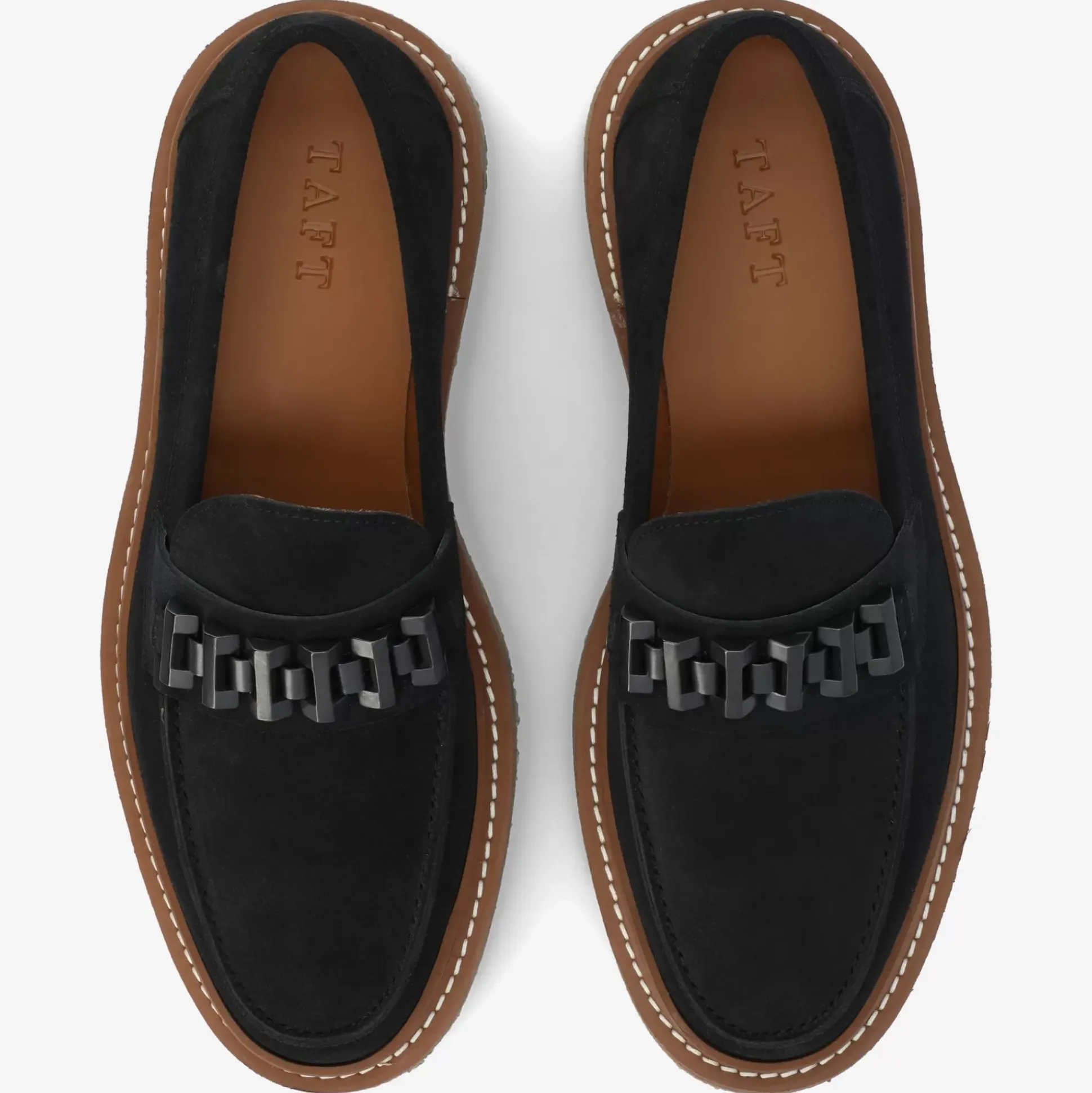 The Verona Loafer In Black - Black Suede Loafer | Taft